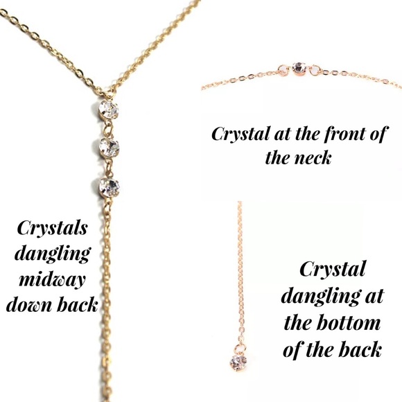 Crystal Backdrop Back Body Necklace - Picture 13 of 15